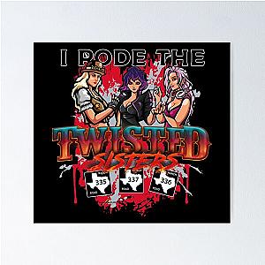 Three Sisters Texas Motorcycle Sticker T-shirt Poster