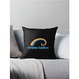 Rainbow Twisters Throw Pillow