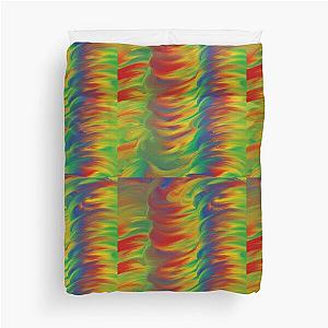 Glitchy primary twisters Duvet Cover