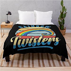 Vintage Rainbow Twisters Throw Blanket