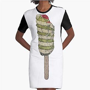 Mouth watering Twisters Graphic T-Shirt Dress