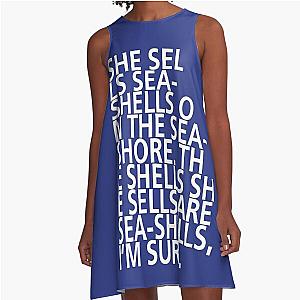 She sells Sea-Shells - Square - Tongue Twisters A-Line Dress