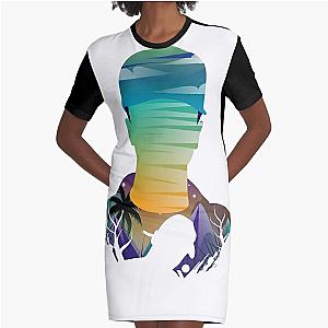 Tyga Landscape  Graphic T-Shirt Dress