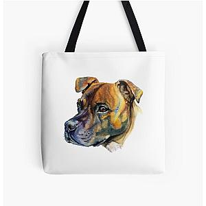 Tyga the Brindle Staffy All Over Print Tote Bag