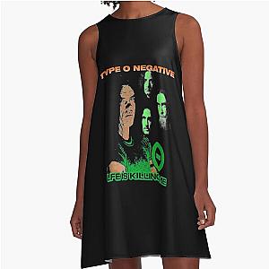 Type O Negative Gothic Doom The Popular Child's Band Has Long Hair To Show The Rock Style That Is Loved By The Audience A-Line Dress