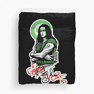 Peter Steele Digital Signature Type O Negative The Popular Child's Band Has Long Hair To Show The Rock Style That Is Loved By The Audience Duvet Cover