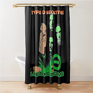 Type O Negative Gothic Doom The Popular Child's Band Has Long Hair To Show The Rock Style That Is Loved By The Audience Shower Curtain