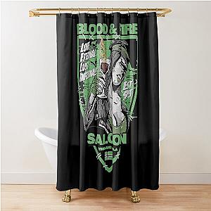 Type O Negative Blood Fire Saloon Front And Back Green The Popular Child's Band Has Long Hair To Show The Rock Style That Is Loved By The Audience Shower Curtain