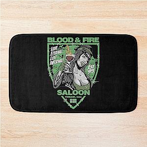 Type O Negative Blood Fire Saloon Front And Back Green The Popular Child's Band Has Long Hair To Show The Rock Style That Is Loved By The Audience Bath Mat