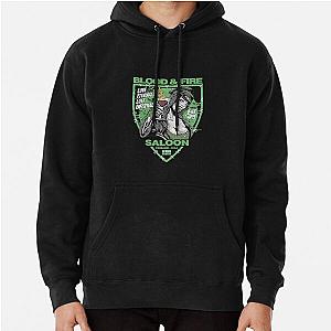 Type O Negative Blood Fire Saloon Front And Back Green The Popular Child's Band Has Long Hair To Show The Rock Style That Is Loved By The Audience Pullover Hoodie