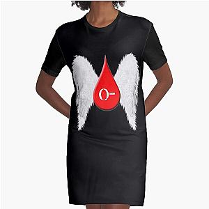 Blood Type O Negative - Angel Wings   Graphic T-Shirt Dress