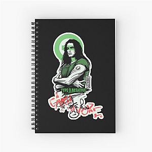 Peter Steele Digital Signature Type O Negative The Popular Child's Band Has Long Hair To Show The Rock Style That Is Loved By The Audience Spiral Notebook