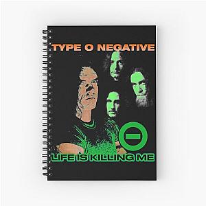 Type O Negative Gothic Doom The Popular Child's Band Has Long Hair To Show The Rock Style That Is Loved By The Audience Spiral Notebook