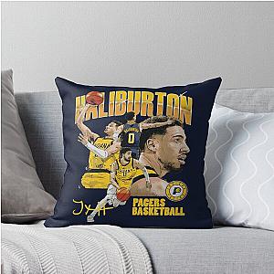Tyrese Haliburton Pacers Basketball Throw Pillow