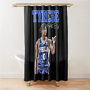 Tyrese Maxey artwork shower curtain