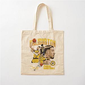 Tyrese Haliburton Pacers Basketball Cotton Tote Bag