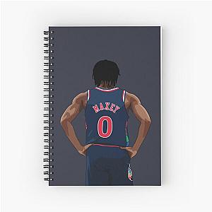 Tyrese Maxey Vector Spiral Notebook