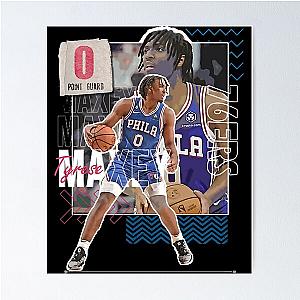 Tyrese Maxey Paper 76ers 6 basketball Poster