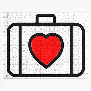 U2 Inspired Red Heart in Suitcase Jigsaw Puzzle