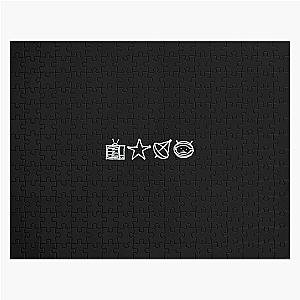 U2 Zoo TV Symbols White Jigsaw Puzzle