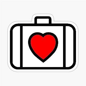 U2 Inspired Heart in Suitcase Sticker