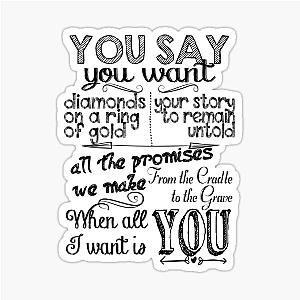 U2 All I Want Is you Chalkboard Sticker