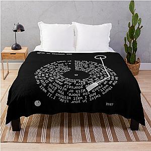 With or Without You U2 Lyrics Poster Throw Blanket