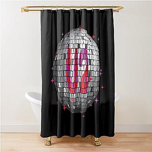 U2 Disco Ball Shower Curtain 

Dealt with unusual characters: removed the U.
Dealt with nearby duplicates: kept the second part "Shower Curtain" since it wasn't a duplicate exactly in regards the first "Shower Curtain".