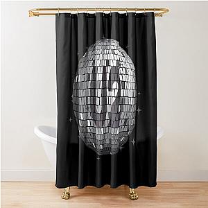 U2 Disco Ball Mono T-Shirt Shower Curtain