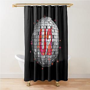 U2 Disco Ball Red Shower Curtain