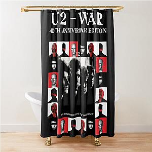 Vintage Funny Face U2 Rock band Shower Curtain