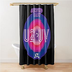 Vintage Funny Face Shower Curtain U2 Rock Band Curtain