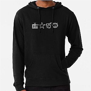U2 Zoo TV Symbols White Lightweight Hoodie