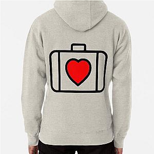 U2 Inspired Red Heart Pullover Hoodie in a Suitcase