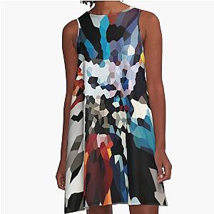 U2 Achtung Baby Squares A-Line Dress