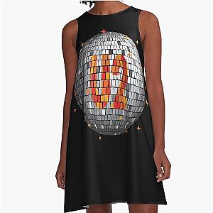 U2 Disco Ball Orange A Line Dress