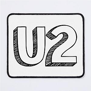 U2 Band Typography Design Mousepad