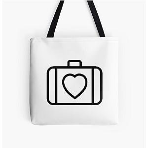 U2 Inspired Heart In Suitcase All Over Print Tote Bag