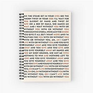 U2 With Or Without You Notebook