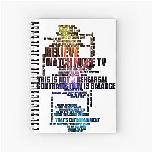 U2 Zoo TV quotes Spiral Notebook