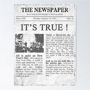U2 New Year's Day newspaper Poster