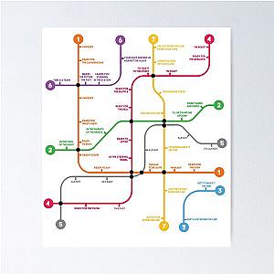 U2 Zoo Station Metro Map Poster