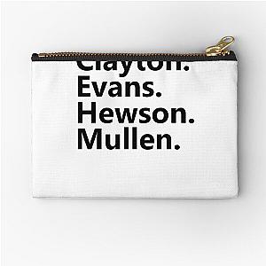 Clayton. Evans. Hewson. Mullen. U2 Zipper Pouch