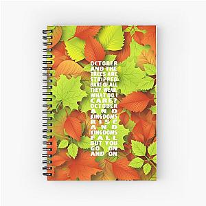 u2 october leaf Spiral Notebook