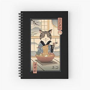 Neko Ramen Ukiyo-e Spiral Notebook