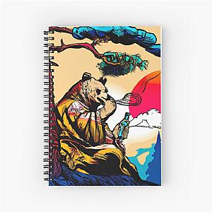 Ukiyo-e Style Art Bear Chillen Spiral Notebook