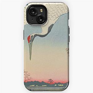 Red-crowned crane Vintage Ukiyo-e Japanese Art iPhone Tough Case