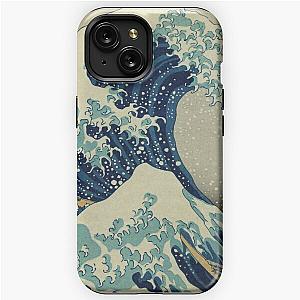 The Great Wave off Kanagawa - Japanese Ukiyo-e Tsunami Wave Painting Circle iPhone Tough Case