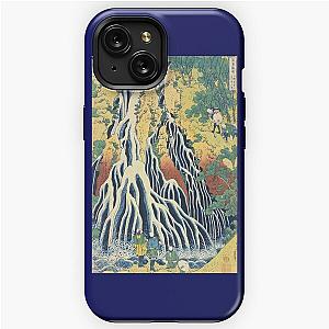 Japanese Vintage Ukiyo-e Hokusai Waterfall  iPhone Tough Case