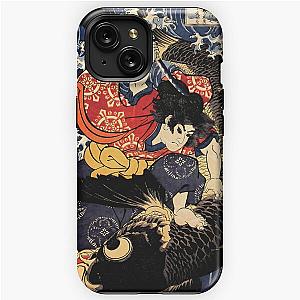 Ukiyo e Saito Oniwakamaru killing giant carp Kuniyoshi iPhone Tough Case